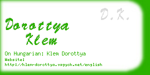 dorottya klem business card